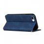 Kožni preklopni etui s uzorkom za iPhone 7 Plus / 8 Plus - tamno plavo