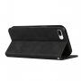 Kožni preklopni etui s uzorkom za iPhone 7 Plus / 8 Plus - crno