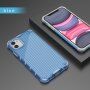 Izdržljivi sjajni etui s okomitom mrežom za iPhone 11 Pro Max - plavi