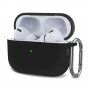 Silikonski zaštitni etui s karabinom za AirPods Pro 2 (2022) s priključkom Lightning - crni