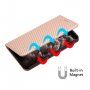 Preklopni etui s uzorkom od karbonskih vlakana za iPhone 14 Pro - ružičasto-zlatna