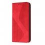 Kožni preklopni etui s uzorkom za iPhone 14 Plus - crveno