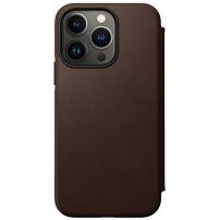 Nomad Leather Folio etui na preklop sa MagSafe za iPhone 14 Pro Max - smeđi