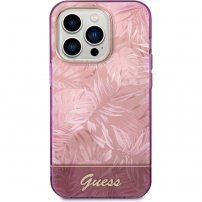 Guess Jungle etui za iPhone 14 Pro Max - ružičasti