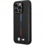 BMW M Tricolor Stripe etui za iPhone 14 Pro Max - crni