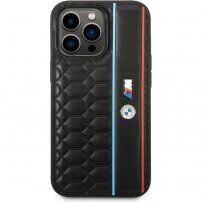BMW M Hexagonal Pattern etui za iPhone 14 Pro - crni