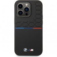 BMW M Tricolor silikonski etui za iPhone 14 Pro Max - crni