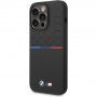 BMW M Tricolor silikonski etui za iPhone 14 Pro Max - crni