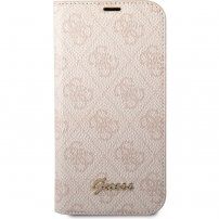 Guess 4G Metal Camera Outline etui na preklop za iPhone 14 Pro Max - ružičasto