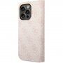 Guess 4G Metal Camera Outline etui na preklop za iPhone 14 Pro Max - ružičasto
