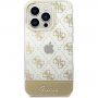 Guess Peony Glitter Script Logo etui za iPhone 14 Pro - zlatni