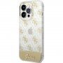 Guess Peony Glitter Script Logo etui za iPhone 14 Pro - zlatni