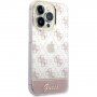 Guess Peony Glitter Script Logo etui za iPhone 14 Pro Max - ružičasti