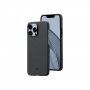 Pitaka MagEZ 3 etui s uzorkom karbonskih vlakana za iPhone 14 Pro - sivo-crna