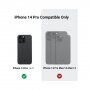 Pitaka MagEZ 3 etui s uzorkom karbonskih vlakana za iPhone 14 Pro - sivo-crna
