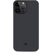Pitaka MagEZ 3 etui s uzorkom karbonskih vlakana za iPhone 14 Pro - sivo-crna