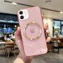 Sjajni prozirni etui sa MagSafe za iPhone 11 - ružičasti