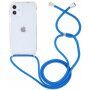 Prozirni etui s uzicom za iPhone 12 mini - plavi