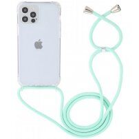 Prozirni etui s uzicom za iPhone 13 Pro Max - tirkizni