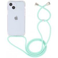 Prozirni etui s uzicom za iPhone 14 Plus - tirkizni