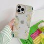 Prozirni omot s cvjetnim uzorkom za iPhone 13 Pro Max - ruža