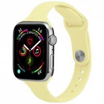 Tanak silikonski remen za Apple Watch Ultra 49mm / 46mm / 45mm / 44mm / 42mm - žuti