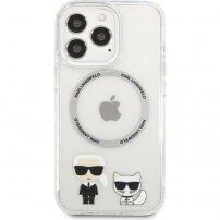 Karl Lagerfeld Karl and Choupette etui sa MagSafe za iPhone 13 Pro Max - proziran