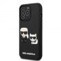 Karl Lagerfeld and Choupette 3D etui za iPhone 13 Pro - crni