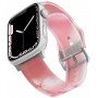 Mat proziran silikonski remen za Apple Watch Ultra 49mm / 46mm / 45mm / 44mm / 42mm - ružičasti