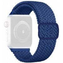 Remen s uzorkom pletenice za Apple Watch Ultra 49mm / 46mm / 45mm / 44mm / 42mm - tamno plavi