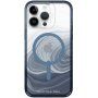 GEAR4 D3O Milan Snap Blue Swirl prozirni etui sa MagSafe za iPhone 14 Pro Max - plavi