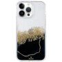 Prozirni mramorni etui s kamenčićima za iPhone 14 Pro Max - crni