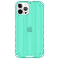 Izdržljivi sjajni etui s okomitom mrežom za iPhone 12 Pro Max - zeleni