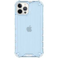 Izdržljivi sjajni etui s okomitom mrežom za iPhone 12 Pro Max - plavi
