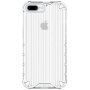 Izdržljivi sjajni etui s okomitom mrežom za iPhone 7 Plus / 8 Plus - proziran