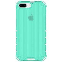 Izdržljivi sjajni etui s okomitom mrežom za iPhone 7 Plus / 8 Plus - zeleni