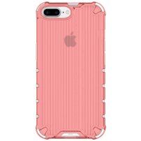 Izdržljivi sjajni etui s okomitom mrežom za iPhone 7 Plus / 8 Plus - crveni