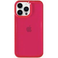 Prozirni izdržljiv Armor etui za iPhone 14 Pro Max - neonska ružičasta