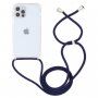 Prozirni etui s uzicom za iPhone 13 Pro - tamno plavi