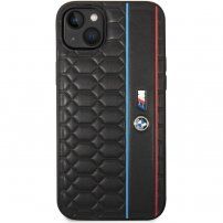 BMW M Hexagonal Pattern etui za iPhone 14 Plus - crni