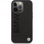 BMW Leather Hot Stamp maskica za iPhone 14 Pro Max - crni
