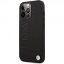 BMW Leather Hot Stamp maskica za iPhone 14 Pro Max - crni