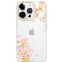 Prozirni omot s cvjetnim uzorkom za iPhone 13 Pro - begonije