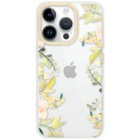 Prozirni omot s cvjetnim uzorkom za iPhone 13 Pro Max - ruža