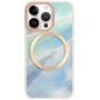 Mramorni etui sa MagSafe za iPhone 13 Pro - plavi