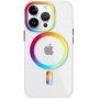 Prozirni etui s MagSafe za iPhone 14 Pro Max - duginih boja