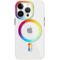 Prozirni etui s MagSafe za iPhone 14 Pro Max - duginih boja