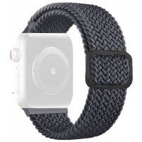 Remen s uzorkom pletenice za Apple Watch 42mm / 41mm / 40mm / 38mm - tamno sivi