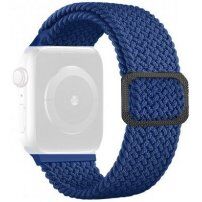 Remen s uzorkom pletenice za Apple Watch 42mm / 41mm / 40mm / 38mm - tamno plavi