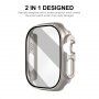 ENKAY futrola sa metalnim efektom i kaljenim staklom za Apple Watch Ultra 49mm - ružičasto